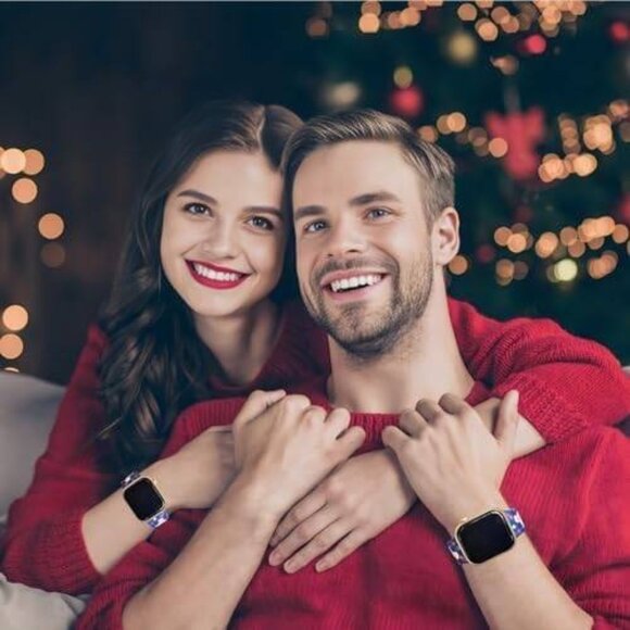 Snowman Winter iWatch Bands, Silicone Sport Strap, Fits All Apple Watch Sizes - Picture 5 of 7